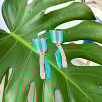 ONE-OF-A-KIND EARRINGS: AQUAMARINE & PINK