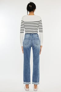 Image 2 of  HIGH RISE SLIM STRAIGHT JEANS - Kan Can 