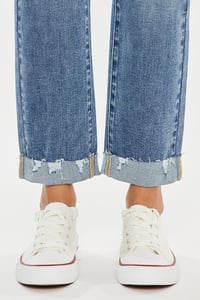 Image 4 of  HIGH RISE SLIM STRAIGHT JEANS - Kan Can 