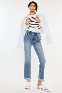 Image 3 of  HIGH RISE SLIM STRAIGHT JEANS - Kan Can 