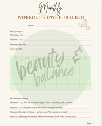 Fitness + Cylcle Tracker Plan