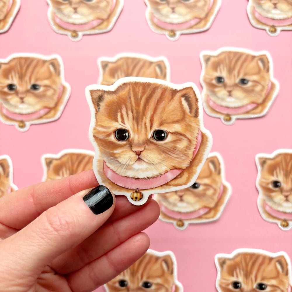 Image of Ginger kitten sticker 