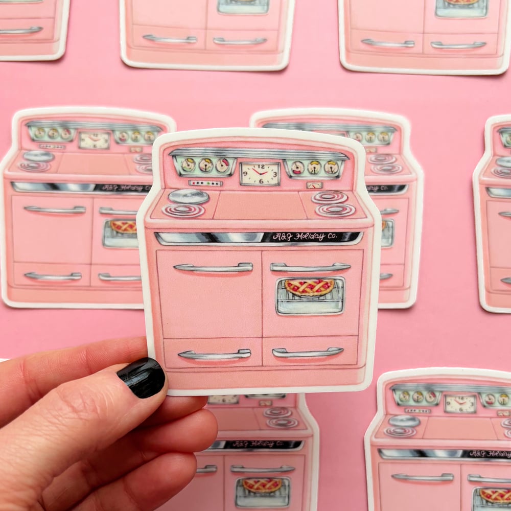 Image of Vintage toy stove sticker
