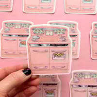 Image 1 of Vintage toy stove sticker 