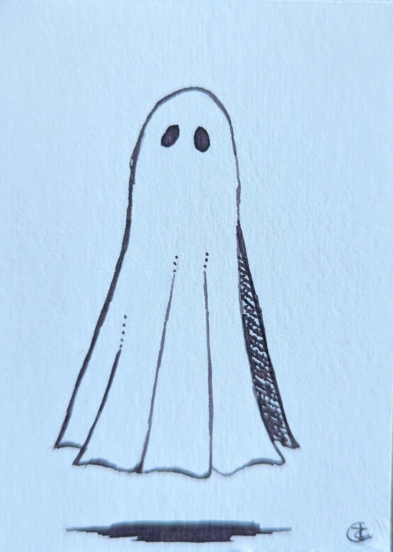 Inkvent Ghost Illustration #1 ACEO