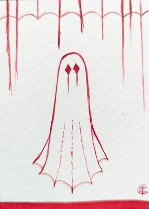 Inkvent Ghost Illustration #7 ACEO