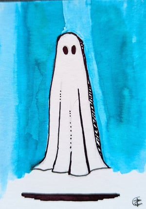 Inkvent Ghost Illustration #8 ACEO