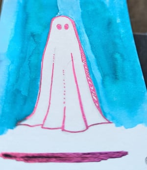 Inkvent Ghost Illustration #8 ACEO