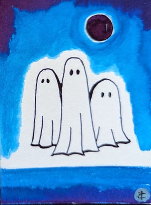 Inkvent Ghost Illustration #11 ACEO