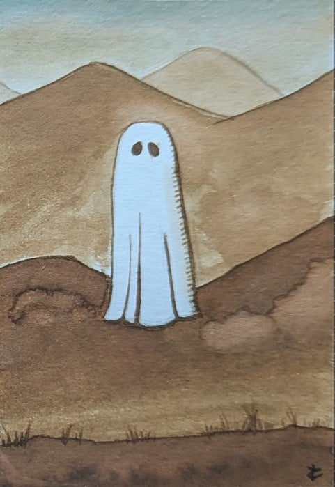 Inkvent Ghost Illustration #14 ACEO