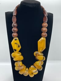 Wooden beaded necklace