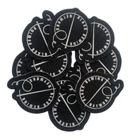 Image 1 of (NEW) Embroidered Black Sewing Network Twill Iron-On Patches