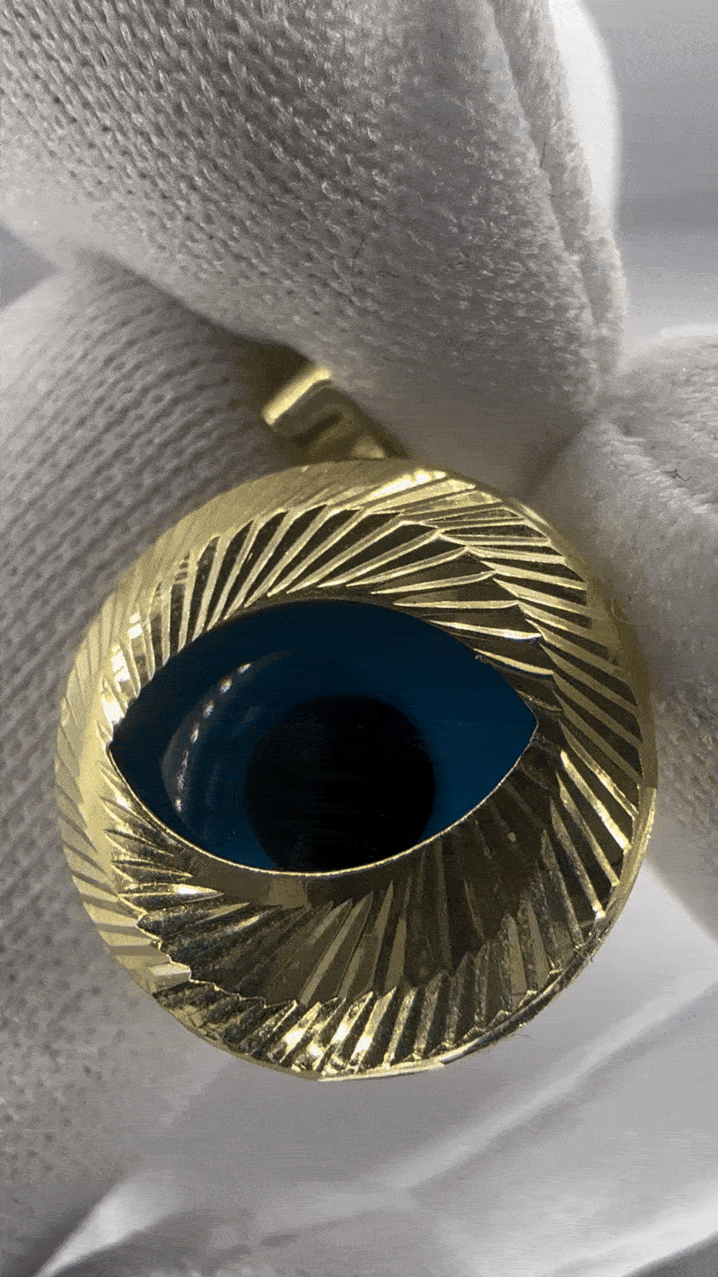 Image of 14K Evil Eye Charm Pendant 1