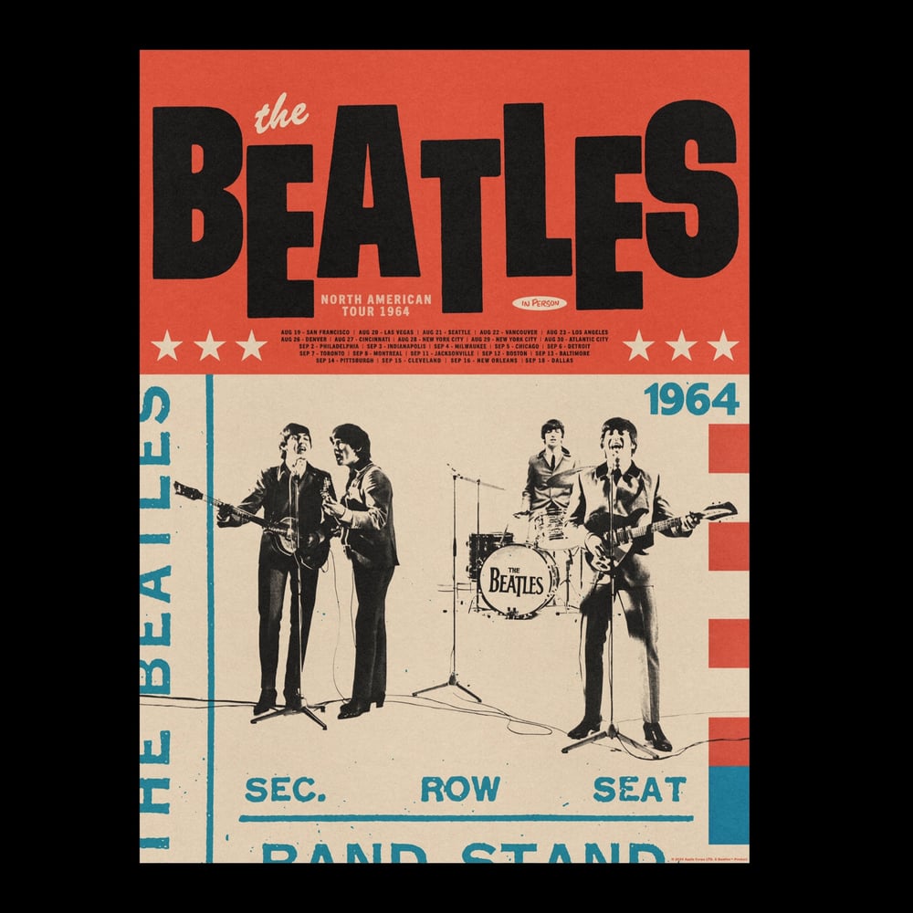 Image of The Beatles - 1964 US Tour Poster One