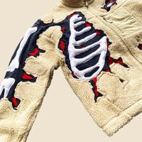 Image 3 of REWORKED NIKE 3D PUFF SKELETON SHERPA JACKET SIZE L