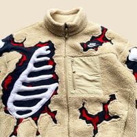 Image 2 of REWORKED NIKE 3D PUFF SKELETON SHERPA JACKET SIZE L