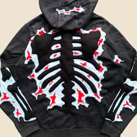 Image 8 of REWORKED NIKE CRACKY 3D PUFF SKELETON ZIPHOODIE SIZE L