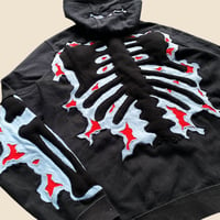 Image 9 of REWORKED NIKE CRACKY 3D PUFF SKELETON ZIPHOODIE SIZE L