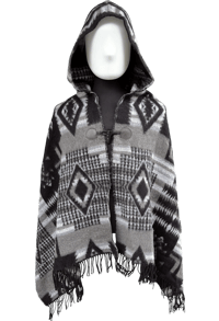 Image 1 of PPFM Tribal Poncho Shawl Top