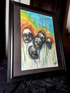 Salvation's Cesspool matted 16 x 20" [Original Charcoal & Pastel Drawing Framed]