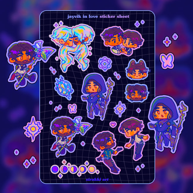 Jayvik holographic sticker sheet