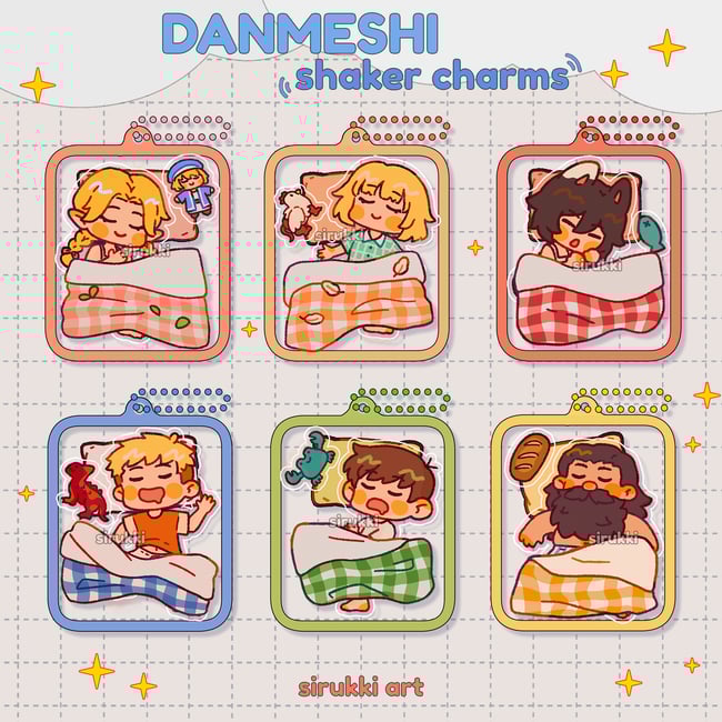 Dungeon Meshi shaker charms