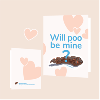 Image 1 of Folded Greeting Cards: Will Poo Be Mine?