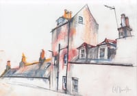 Image 2 of Footdee, Aberdeen- Sketchbook Drawing - One - coloured pencil and soft pastel on paper 