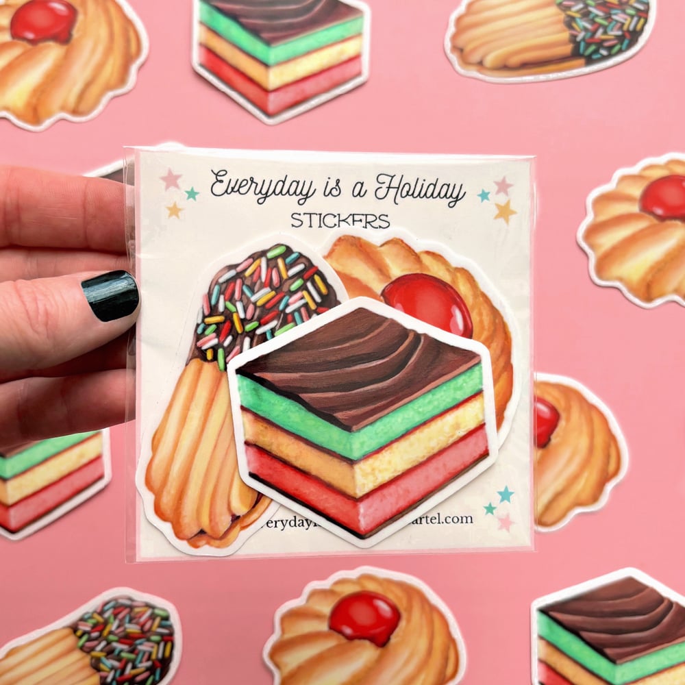 Image of Italian cookie stickers (set of 3)