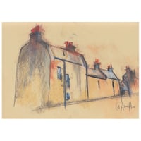 Image 1 of Footdee, Aberdeen - Sketchbook Drawing - Three - Charcoal and Soft Pastels on Paper 