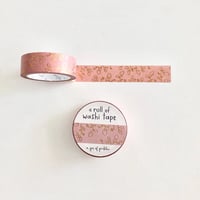 Image 1 of Rose Pink Gold Foil Floral Washi Tape (A Jar of Pickles)