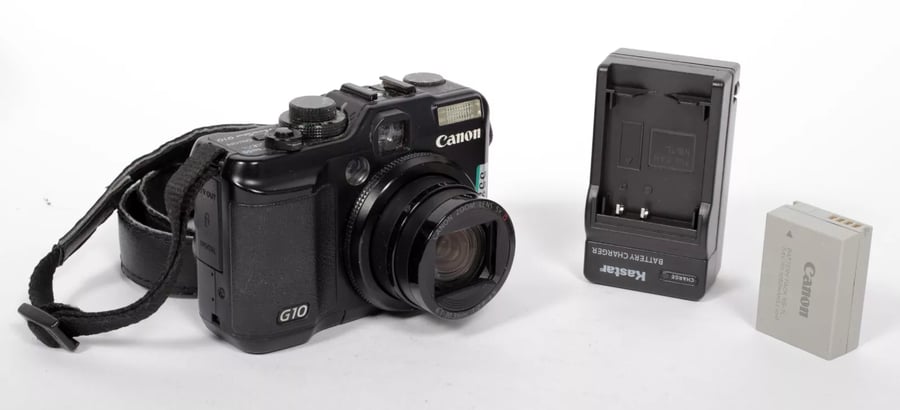 Image of Canon PowerShot G10 digital camera *TESTED* NEW BATTERY + CHARGER #5527