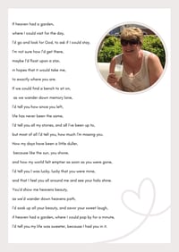 Image 2 of Heavens garden poem print / card