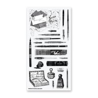 Image 1 of Antique Writing Set Sticker Sheet