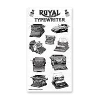 Image 1 of B&W Typewriters Sticker Sheet