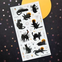 Image 1 of Beloved Black Cats Sticker Sheet