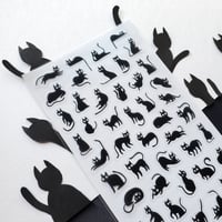 Image 2 of Mini Black Cats Sticker Sheet