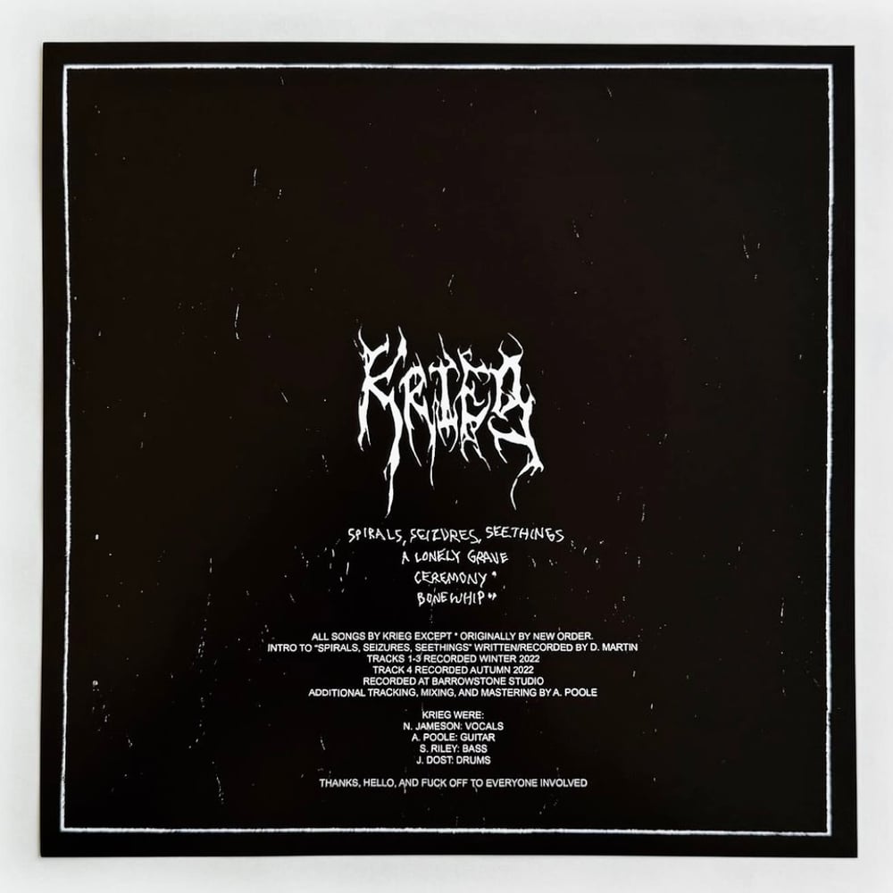 Image of KRIEG//WITHDRAWAL split 12"