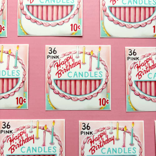 Image of Box of Birthday candles sticker 