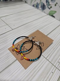 Image 1 of Sunset Stone Hoops