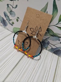 Image 2 of Sunset Stone Hoops