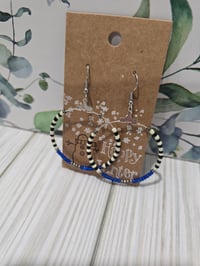 Image 1 of Blue Butterfly Hoops