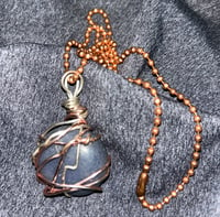  Copper Wrapped Pendants: Variety (Angelite Shown in Pink & Silver Copper)