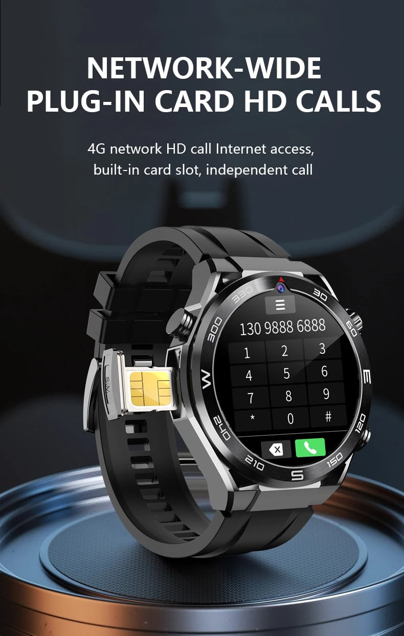 MSL 4G Smartwatch with AMOLED Screen and Dual Cameras