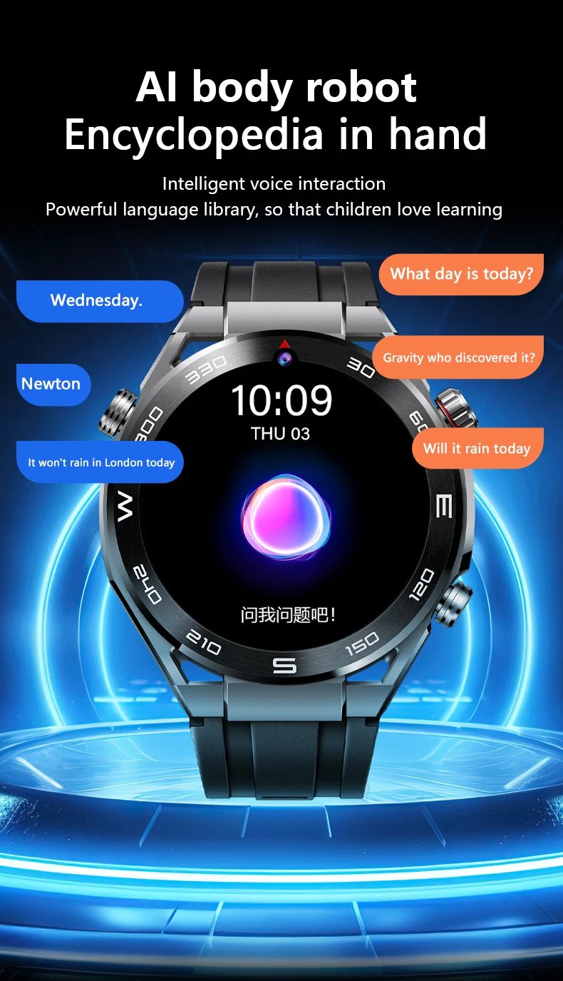MSL 4G Smartwatch with AMOLED Screen and Dual Cameras