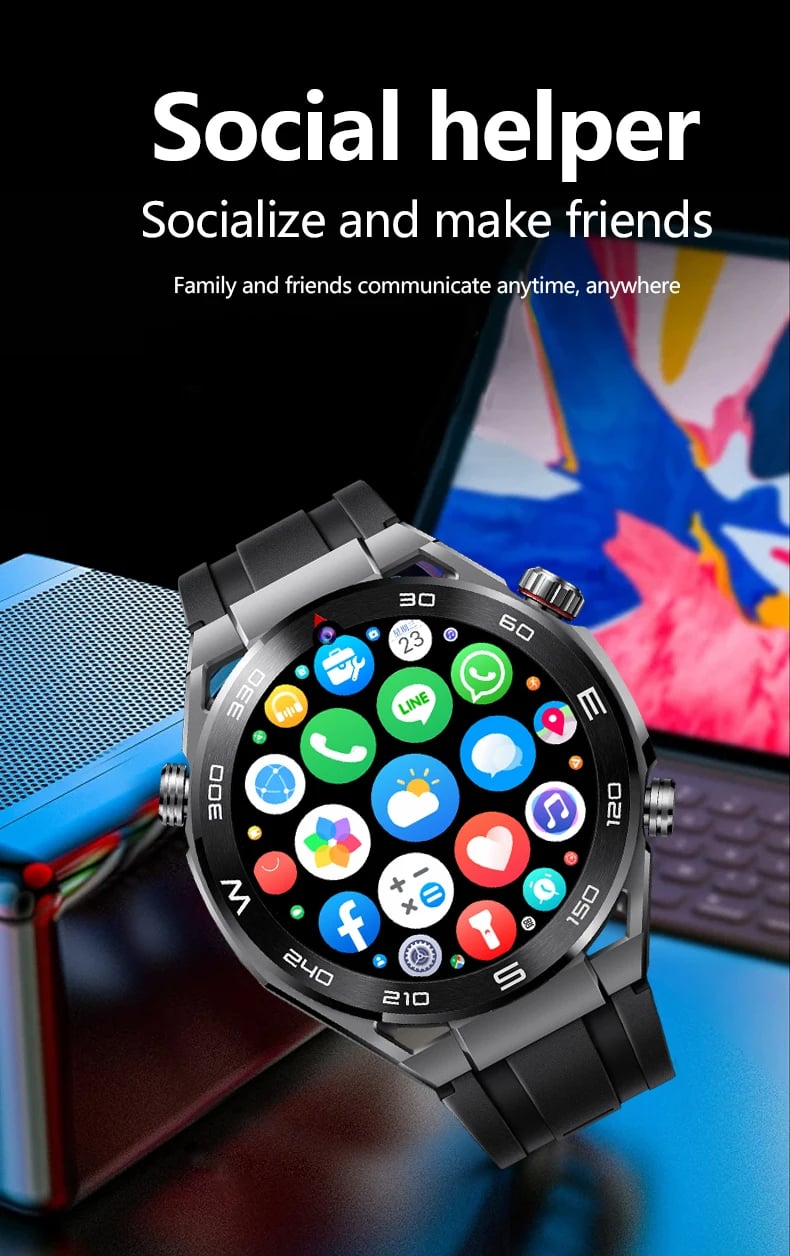 MSL 4G Smartwatch with AMOLED Screen and Dual Cameras