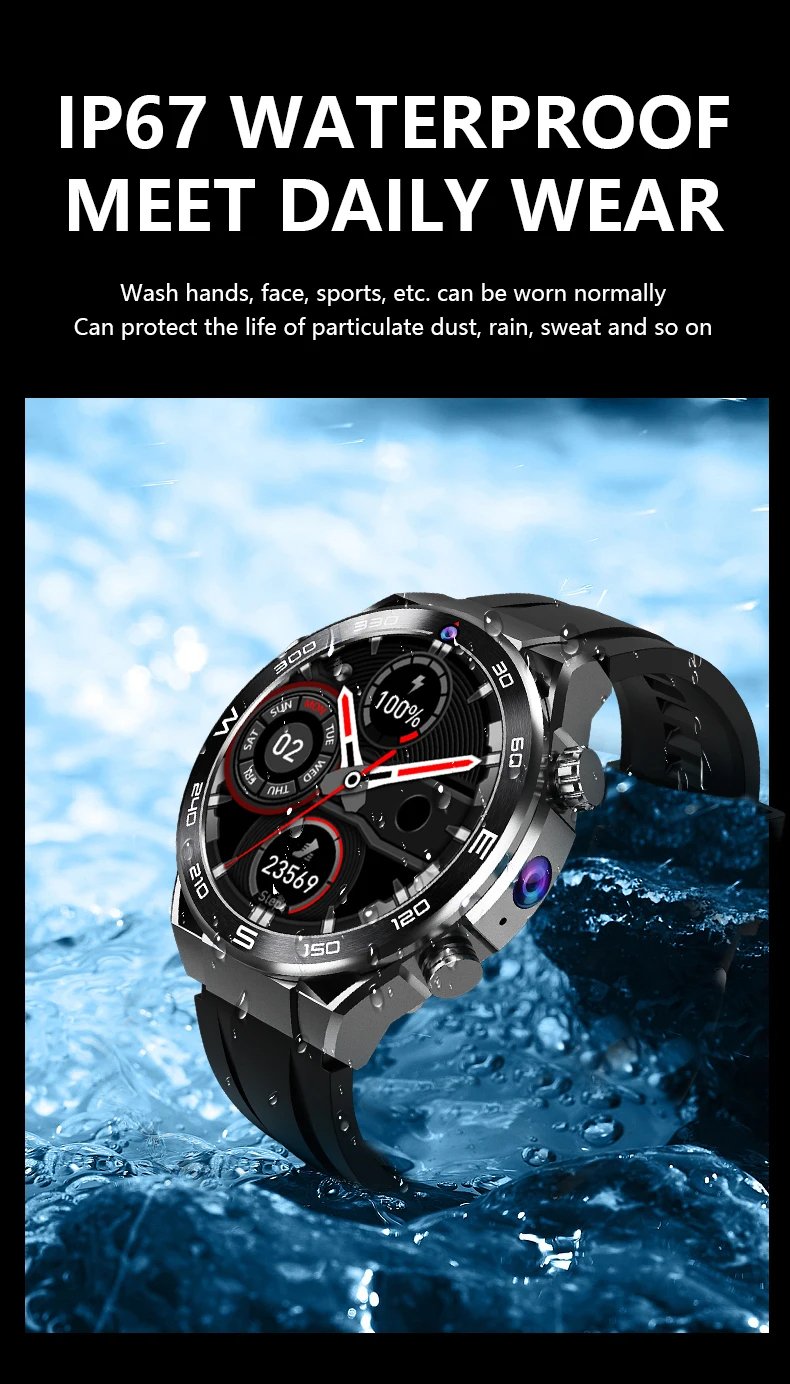 MSL 4G Smartwatch with AMOLED Screen and Dual Cameras