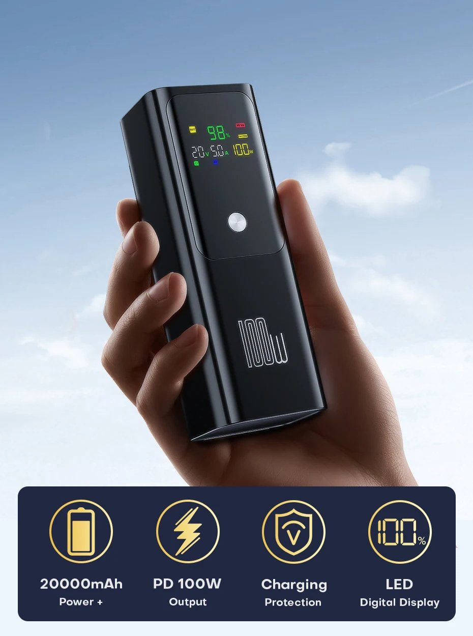 MSL PD 100W 20000mAh Portable Power Bank with LED Digital Display