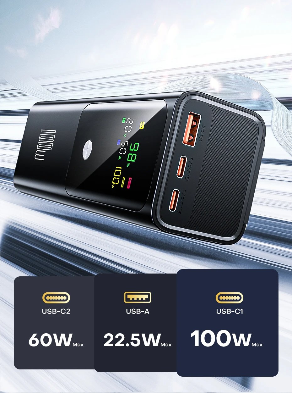 MSL PD 100W 20000mAh Portable Power Bank with LED Digital Display