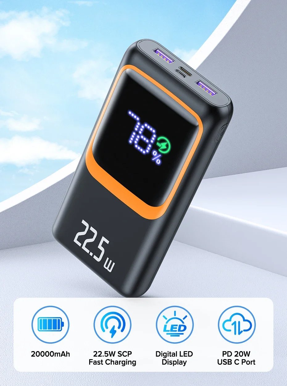 MSL 10000mAh Power Bank with PD 22.5W Fast Charging